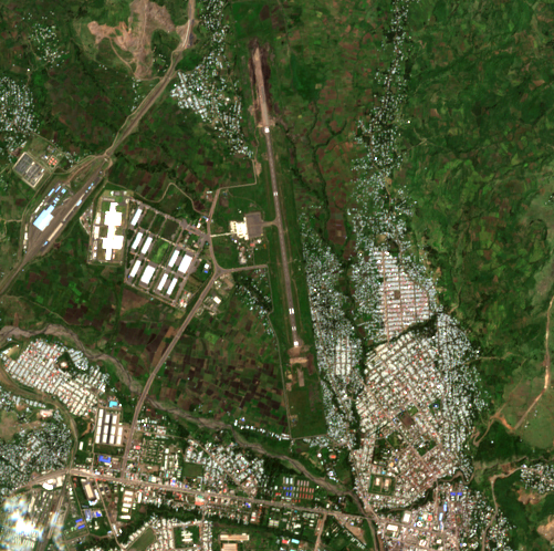Satellite image after the reported event
